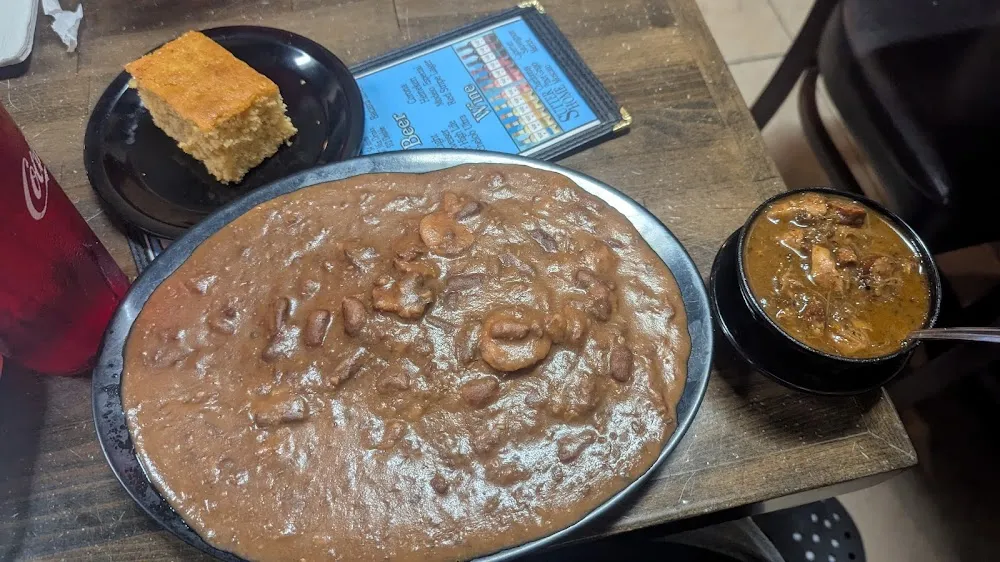 Red Beans and Rice Cornbread and Gumbo